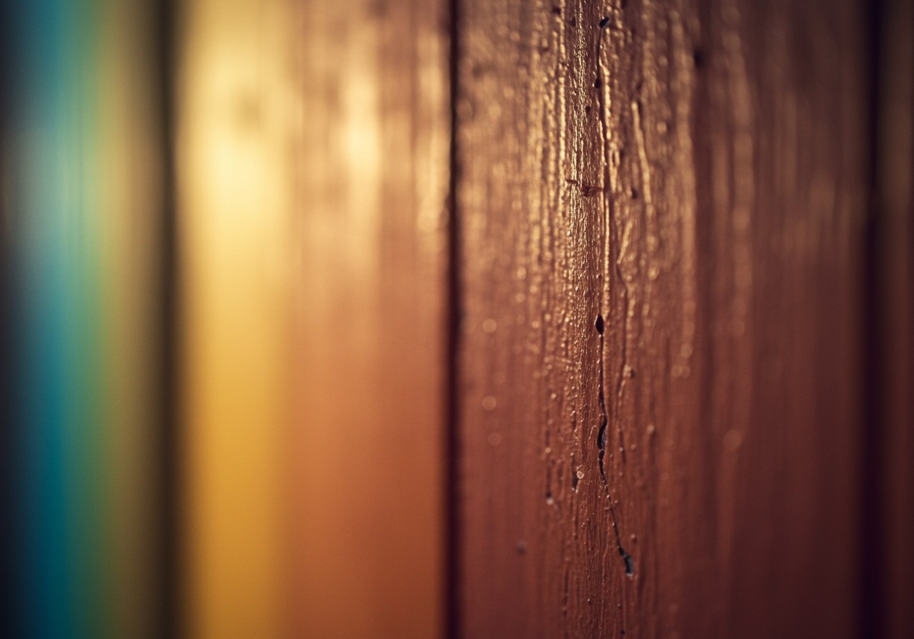 Nahaufnahme von Holzpaneelen in verschiedenen sanften Farben.